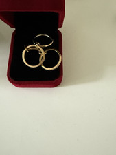 3x goldfarbene Edelstahl Bandringe ohne Stein...