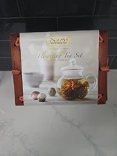 NEW Numi FLOWERING TEA SET  Glass Teapot & 6 Asst. Blooms ~ Makes 18 Pots of Tea