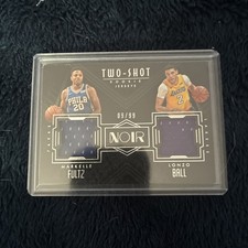 2017-18 Panini Noir Two-Shot Rookie Jerseys 09/99 Markelle Fultz Lonzo Ball /99