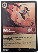 Disney Lorcana MULAN Enemy of Entanglement 37/P1 Cold Foil League Promo NM/M