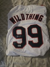 Camiseta deportiva personalizada autografiada por Charlie Sheen Vaughn Wild Thing Beckett certificado de autenticidad