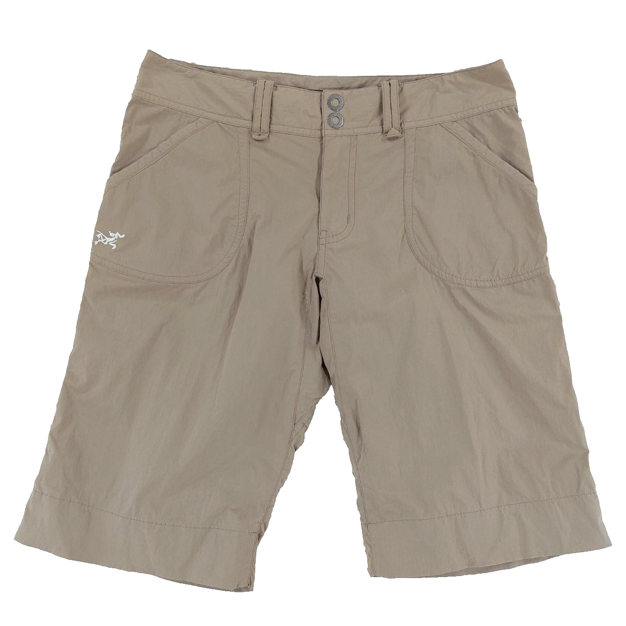 Arc'teryx Parapet Pantaloncini da Escursionismo Donna Taglia 4 Nylon Elasticizzato Marrone Chiaro 11" In