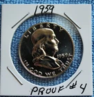 Choice Gem Proof 1959 Silver Franklin Half Dollar Very Lustrous #4