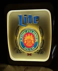 VINTAGE MILLER LITE BEER LIGHT UP SIGN “A FINE PILSNER BEER  Bar Man Cave 1970s