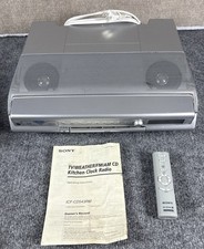 Sony Mega Bass Under Cabinet ICF-CD543RM AM/FM CD Kitchen Clock Radio Works