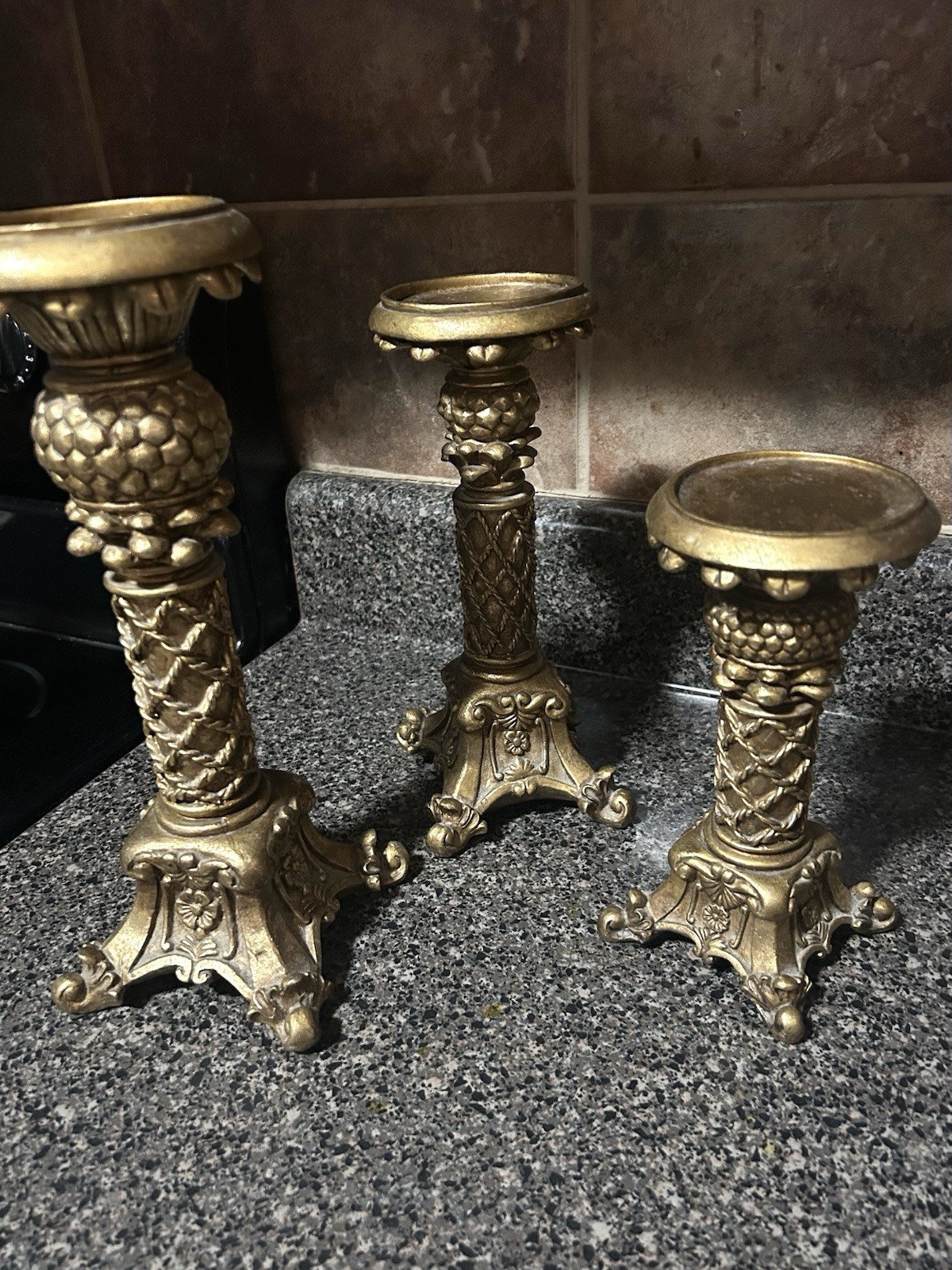 Pedestals Set Of 3 Euc