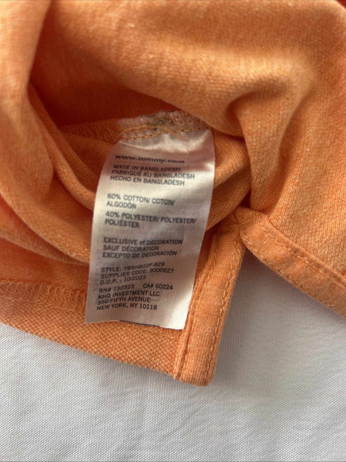 Tommy Hilfiger Classic Fit Polo Shirt Boys Size 8 Orange thumbnail 12
