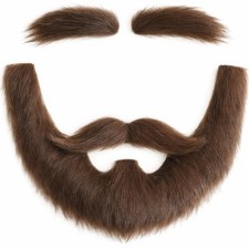 DIY Self Adhesive Fake Mustache Set Fake Beard Material Novelty Mustaches for...