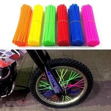 72Pcs Motorcycle Dirt Bike Spoke Skins Covers Wraps Wheel Rim Guard Protector