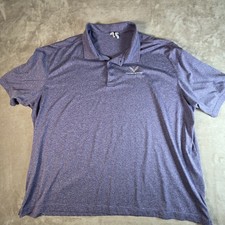 Corvette Polo Crossed Flags Mens Shirt Purple Heather Performance Golf XL C7