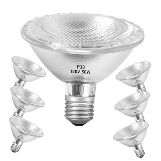50w 120v, Short Neck Par30 Flood Par30s-50w-6 Pack