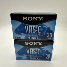 Sealed Sony TC-30VHGL VHS-C Premium 2 Pack Tapes 30 Minute SP 90 Minute EP New