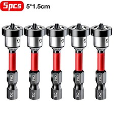 5pcs Drywall Screw Setter, Magnetic Positioning Screwdriver Bits PH2 Bits,...