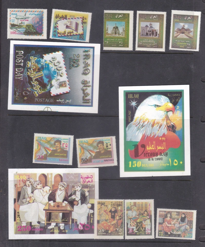Più di 15 set completi di francobolli iracheni del 2002 molti argomenti con s/s - Immagine 3 di 4
