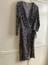 Ladies' black spot wrap dress from 'H & M' size Small 
