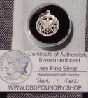 Spider w/Web .999 SILVER Hand Poured Wearable Bullion 2 Grams SOLID SILVER