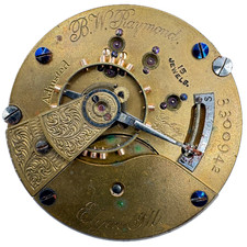 Antique 18 Size Elgin 15 Jewel Mechanical Hunter Pocket Watch Movement 70 USA