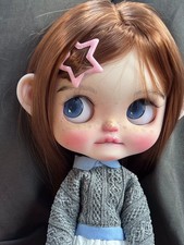 OOAK Custom Full Set Blythe Doll Chestnut Freckles Face W Outfit Collectible Toy