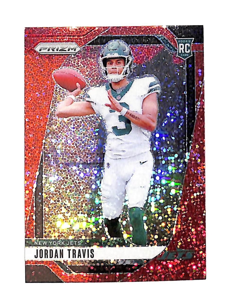 2024 PANINI PRIZM FOOTBALL 359 JORDAN TRAVIS ROOKIE RED SPARKLE PRIZM
