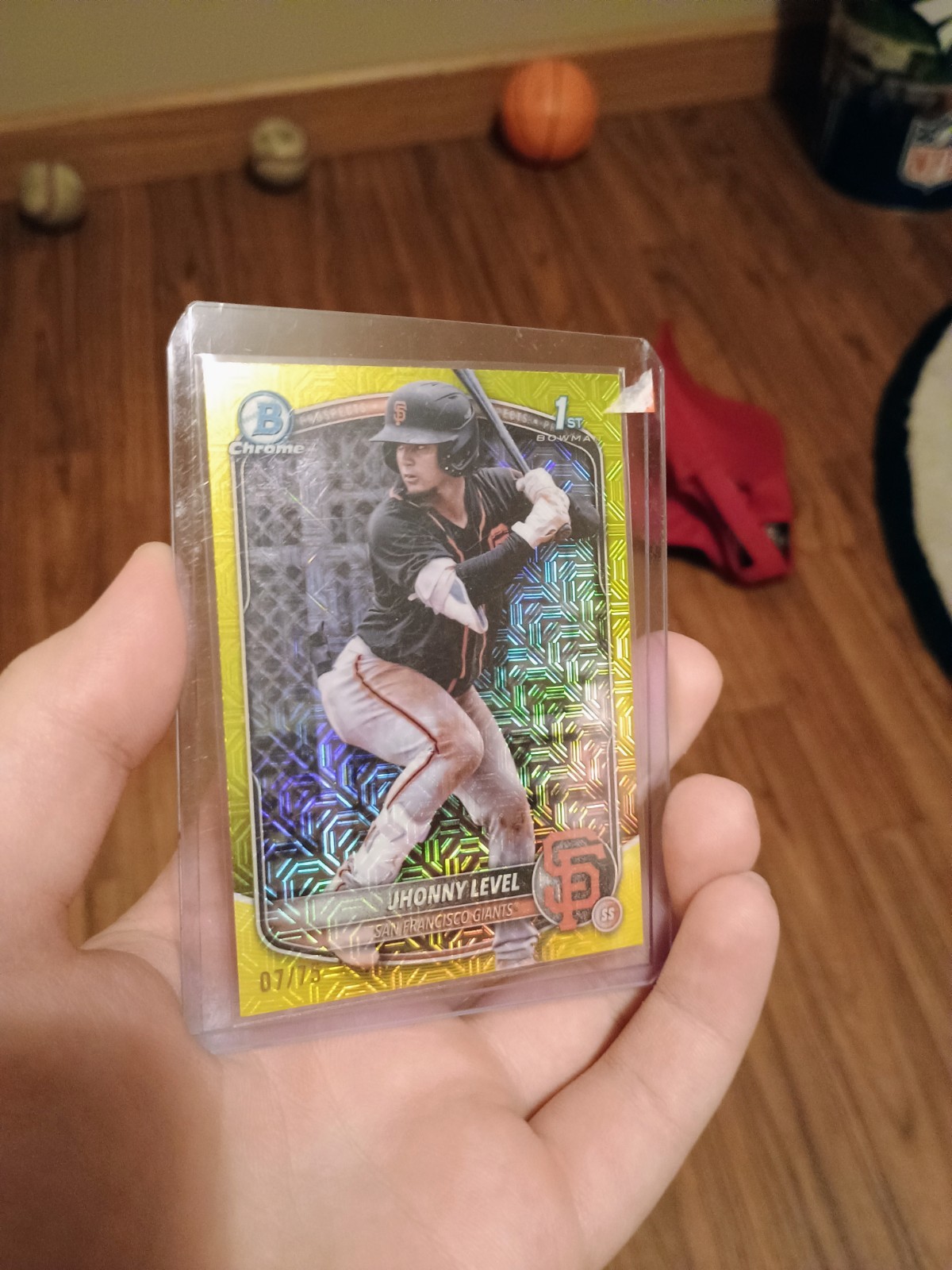 2025 Bowman Chrome Prospects Jhonny Level #BCP-147 Yellow /75 (RC)