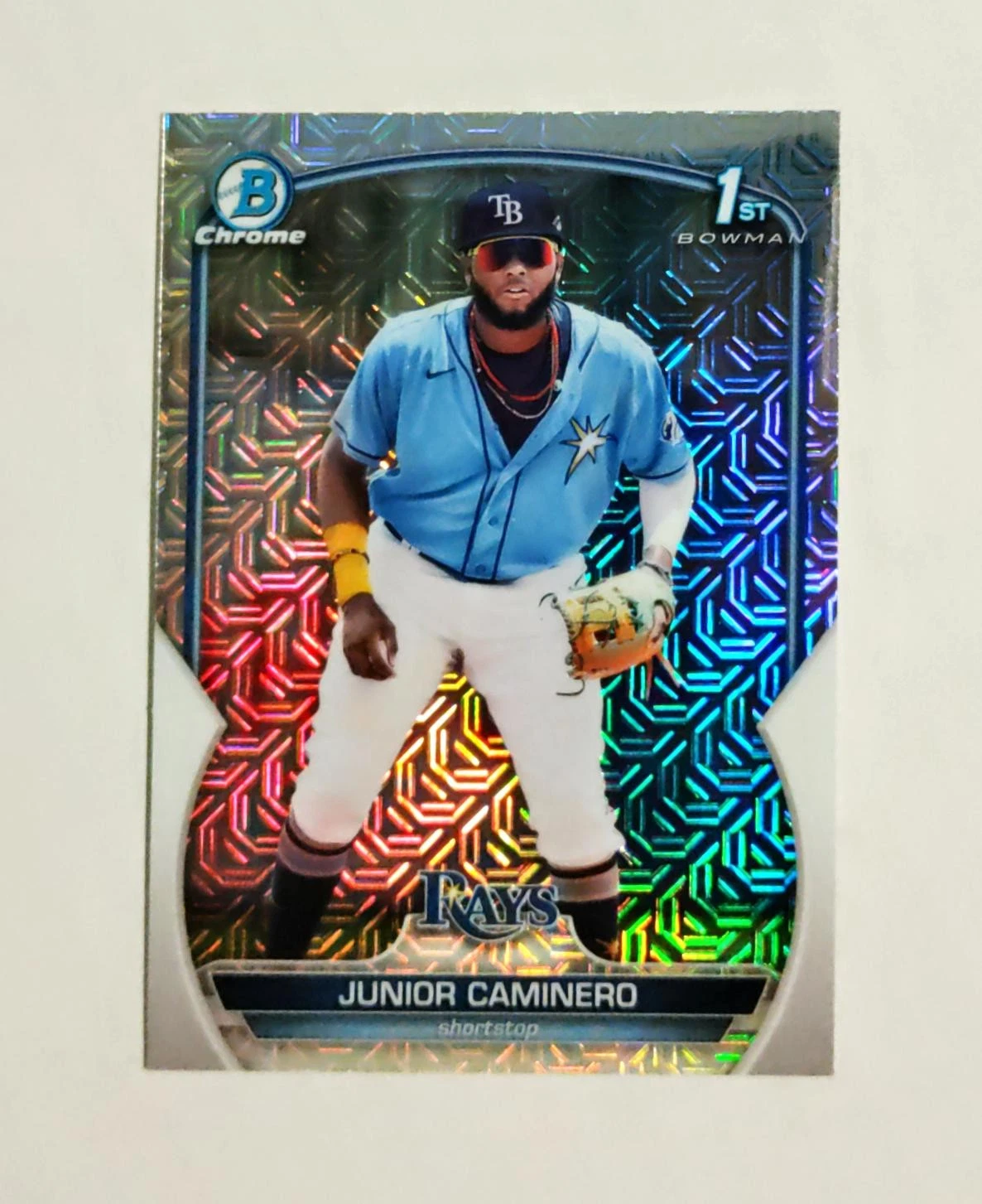 Junior Caminero 2023 Bowman Chrome RC #BCP-61 1st Prospect Mojo REFRACTOR z21