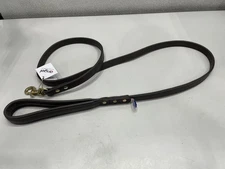 Angel Pet Supplies Padded Handle Leather Leash 72"x3/4" Chocolate Brown