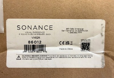 Sonance VX62R Visual Experience Round 6.5'' 2-Way In-Ceiling Speaker (Each)