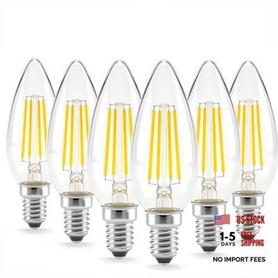 E14 European Base LED Bulbs,e14 led Candle Bulb 2700K 4W (40W Warm White