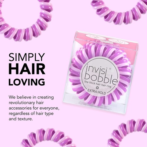 invisibobble Extra Hold Traceless Spiral Hair Ties - The Secret Purple -... - Picture 6 of 8