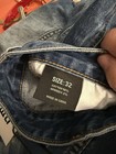 AITITIA Men's Blue Medium Wash Distressed Skinny Slim Fit Stretch 5-Pocket — photo 5