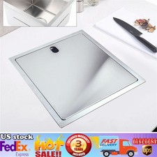 Hidden Kitchen Sink Square In/Outdoor Drain Folding Faucet Strainer Stainless