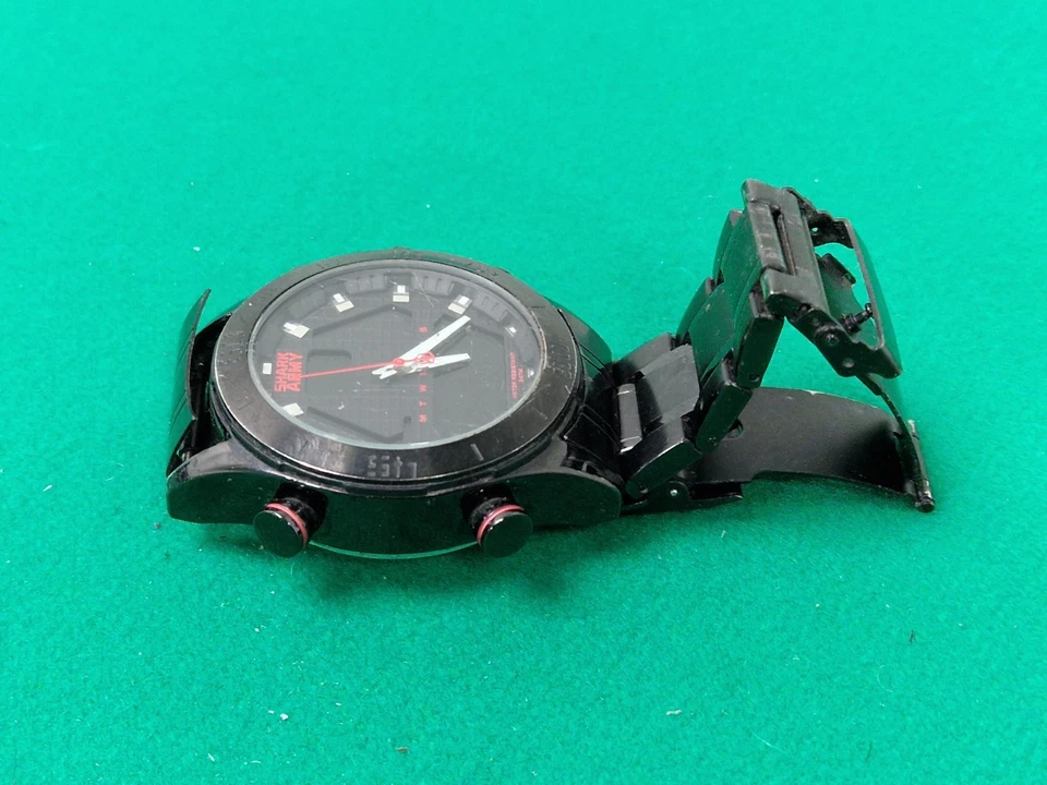 Reloj Hombre 44mm Negro Tiburón Ejército Cuarzo con Correa Corta Foto 2 de 4