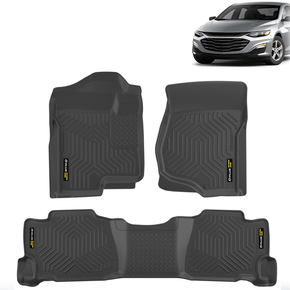 Floor Mats Liners for 2007-2013 2010 Silverado Sierra Crew Cab All Weather TPE