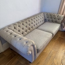 GREY CHESTERFIELD SOFA COUCH