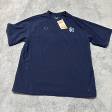 Evoshield Men's Large Impak Short Sleeve BP Batting Practice Jacket Blue Logo