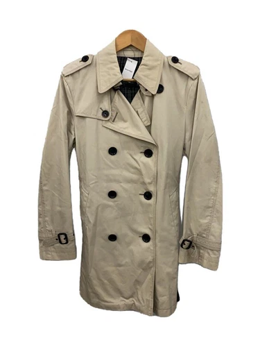 Trench coat BURBERRY BLACK LABEL M poliestere beige tinta unita D1A61 100 42