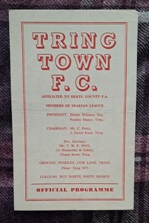 1961/62 Spartan League TRING TOWN v. MOLESEY