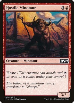 [4x] Hostile Minotaur M19 LP MTG