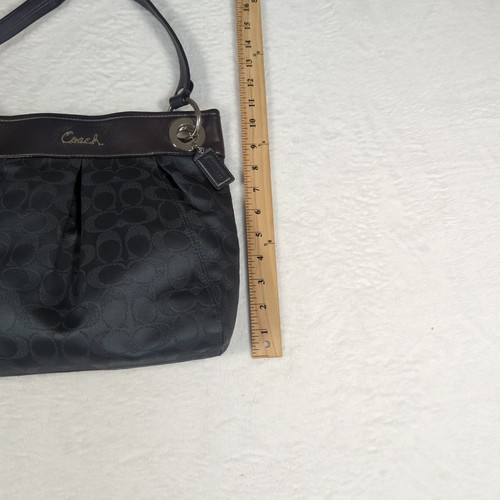 Coach Ashley Lurex Signature Charcoal CrossBody - Gem