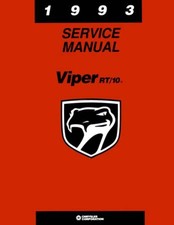 1993 Dodge Viper Shop Service Repair Manual Book Engine Drivetrain Electrical