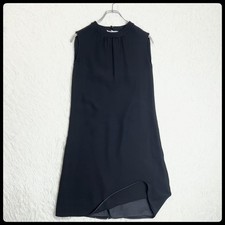 Valentino Black Silk A-Line Dress Size 38 90cm Length Elegant Design