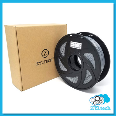 Silver ZYLtech PLA 3D printer filament 1.75 mm 1 kg 2.2 lbs