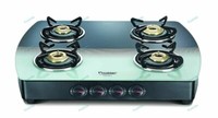 Prestige 4 Burner Gas Oven Premia Schott Glass Manual Ignition Multicolour Color