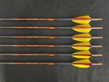 Black Eagle Outlaw 3" Shield Cut Feather Fletched 400 Arrows 1/2dz BRAND NEW