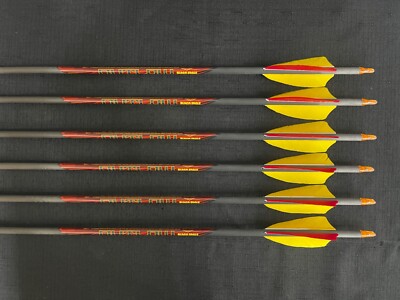 Black Eagle Outlaw 3'' Shield Cut Feather Fletched 400 Arrows 1/2dz BRAND NEW
