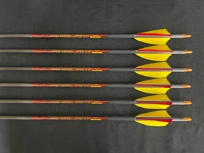 Black Eagle Outlaw 3" Shield Cut Feather Fletched 400 Arrows 1/2dz BRAND NEW