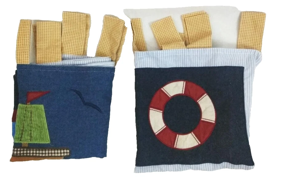 Geenny Bebé Guardería Ventana Cenefa Niño Pequeño Azul Velero Barco Lote de 2 Foto 3 de 4