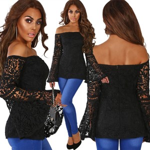 black long sleeve bardot top uk