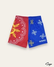 Sago Studios Filipino Paisley Bandana Mesh Shorts Brand New In Bag