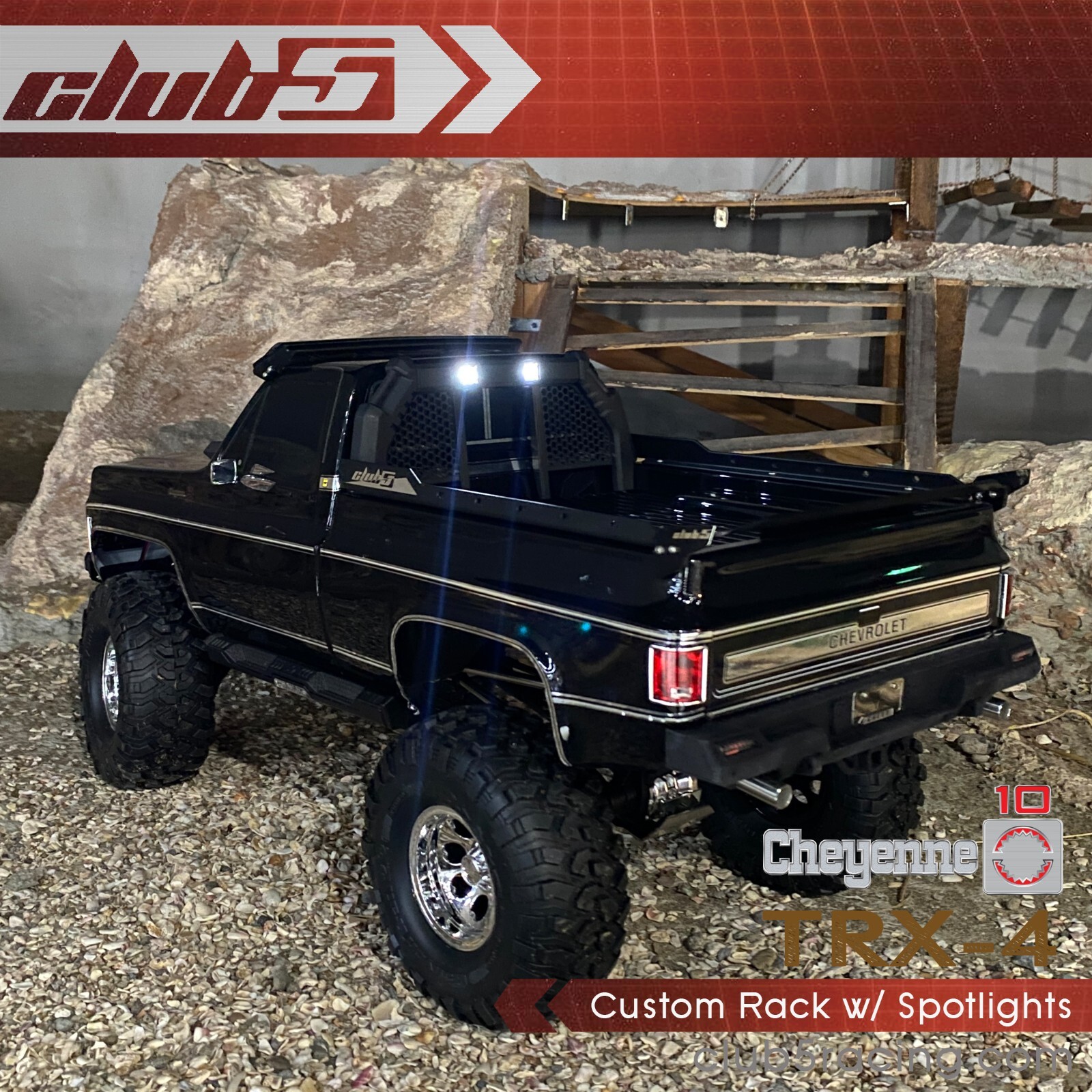 Modified Back Rack Custom Rear Rack w/ Spotlights for TRX-4 1979 K10 | eBay